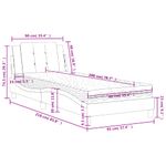 Casa si Gradina - Mobilier - Paturi si accesorii - Paturi - Pat cu saltea, alb si negru, 90x200 cm, piele ecologica - Infinity.ro