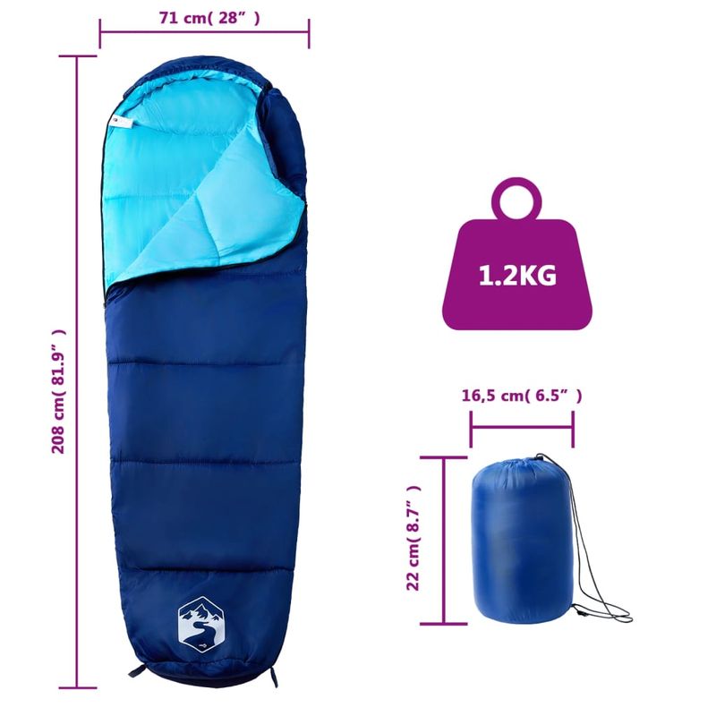 Sport si Outdoor - Camping - Saci de dormit - Sac de dormit tip mumie pentru adulti de camping, 3 anotimpuri - Infinity.ro