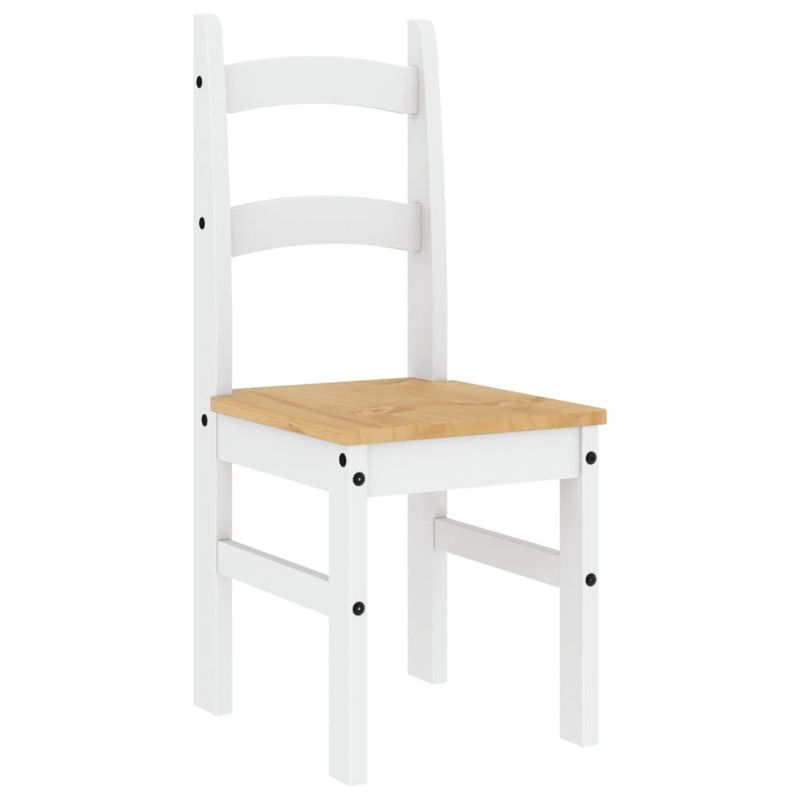 Casa si Gradina - Mobilier - Scaune si fotolii - Scaune - Scaune de bucatarie, 2 buc., alb, 40x46x99cm, lemn masiv de pin - Infinity.ro