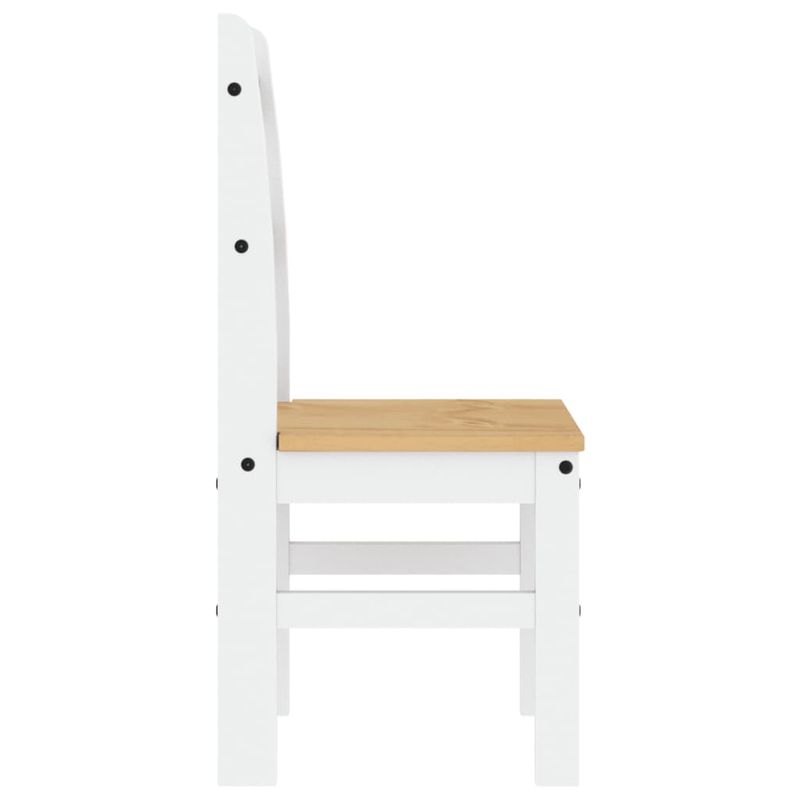 Casa si Gradina - Mobilier - Scaune si fotolii - Scaune - Scaune de bucatarie, 2 buc., alb, 40x46x99cm, lemn masiv de pin - Infinity.ro