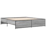 Casa si Gradina - Mobilier - Paturi si accesorii - Paturi - Cadru de pat, gri sonoma, 180x200 cm, lemn prelucrat si metal - Infinity.ro