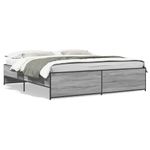 Casa si Gradina - Mobilier - Paturi si accesorii - Paturi - Cadru de pat, gri sonoma, 180x200 cm, lemn prelucrat si metal - Infinity.ro