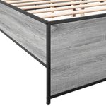 Casa si Gradina - Mobilier - Paturi si accesorii - Paturi - Cadru de pat, gri sonoma, 180x200 cm, lemn prelucrat si metal - Infinity.ro