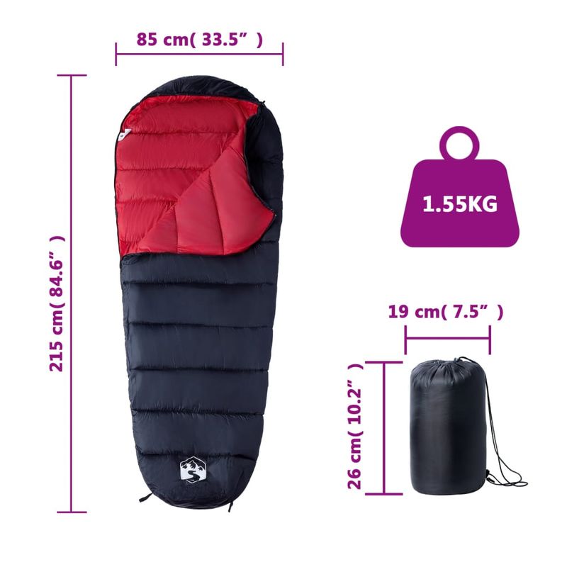 Sport si Outdoor - Camping - Saci de dormit - Sac de dormit tip mumie pentru adulti de camping, 3 anotimpuri - Infinity.ro