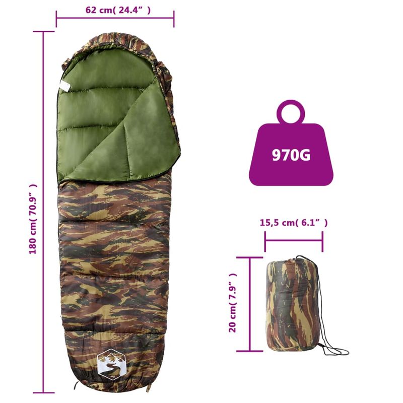 Sport si Outdoor - Camping - Saci de dormit - Sac de dormit tip mumie pentru adulti de camping, 3 anotimpuri - Infinity.ro