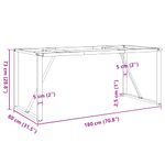 Casa si Gradina - Mobilier - Feronerie si accesorii mobila - Picioare masa de sufragerie O-Frame 180x80x73 cm Fonta - Infinity.ro