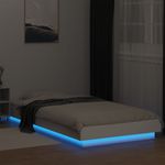 Casa si Gradina - Mobilier - Paturi si accesorii - Paturi - Cadru de pat cu lumini LED, alb, 100x200 cm, lemn prelucrat - Infinity.ro