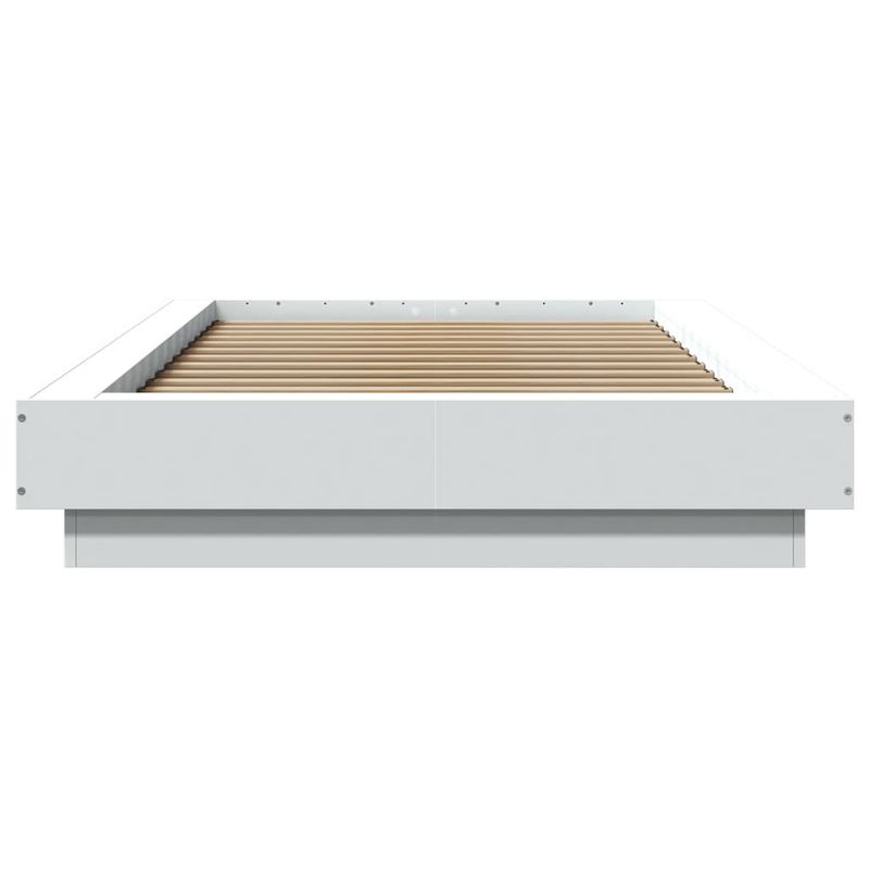 Casa si Gradina - Mobilier - Paturi si accesorii - Paturi - Cadru de pat cu lumini LED, alb, 100x200 cm, lemn prelucrat - Infinity.ro