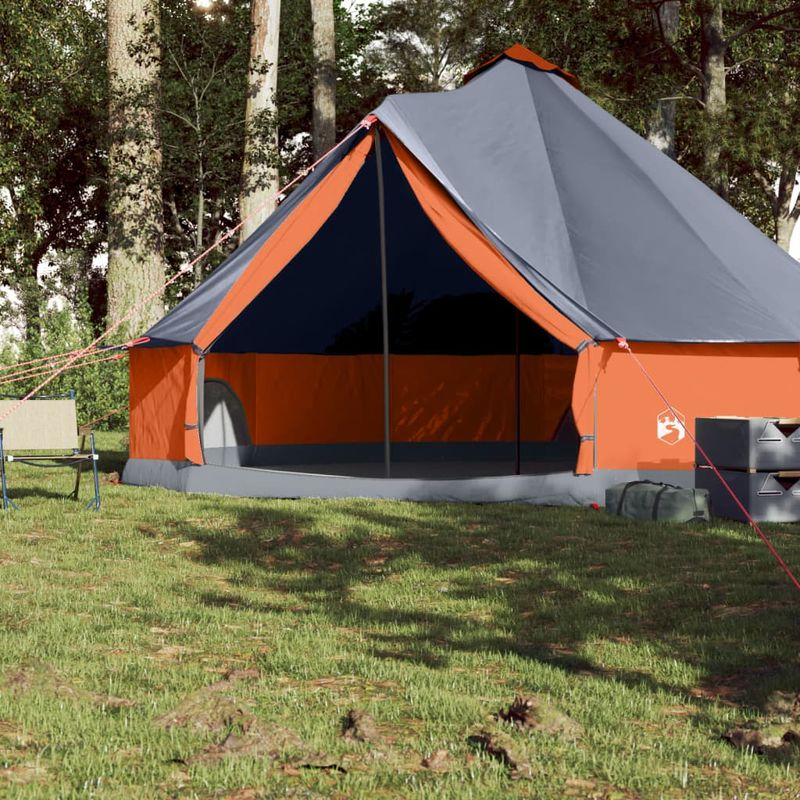 Sport si Outdoor - Camping - Corturi camping - Cort de familie Tipi pentru 8 persoane gri impermeabil - Infinity.ro