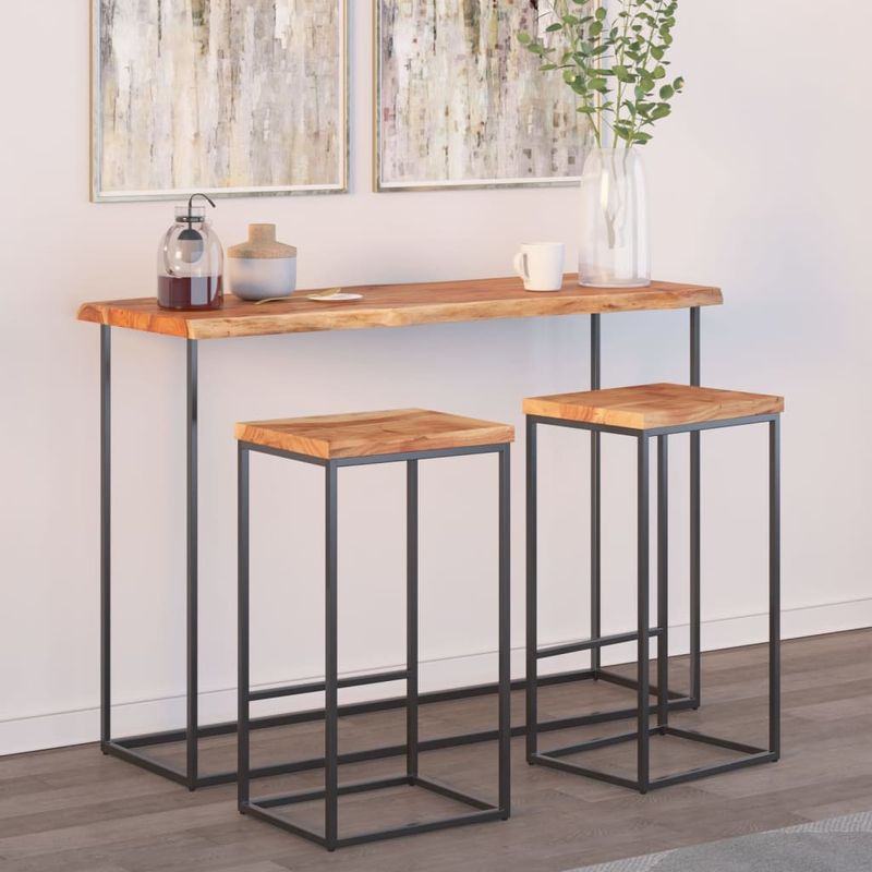 Casa si Gradina - Mobilier - Feronerie si accesorii mobila - Blat masa 110x40x2,5 cm dreptunghiular lemn acacia margine vie - Infinity.ro