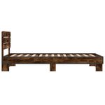 Casa si Gradina - Mobilier - Paturi si accesorii - Paturi - Cadru de pat, stejar fumuriu, 90x200cm, lemn prelucrat si metal - Infinity.ro