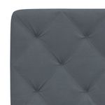 Casa si Gradina - Mobilier - Paturi si accesorii - Paturi - Pat cu saltea, gri inchis, 140x190 cm, catifea - Infinity.ro