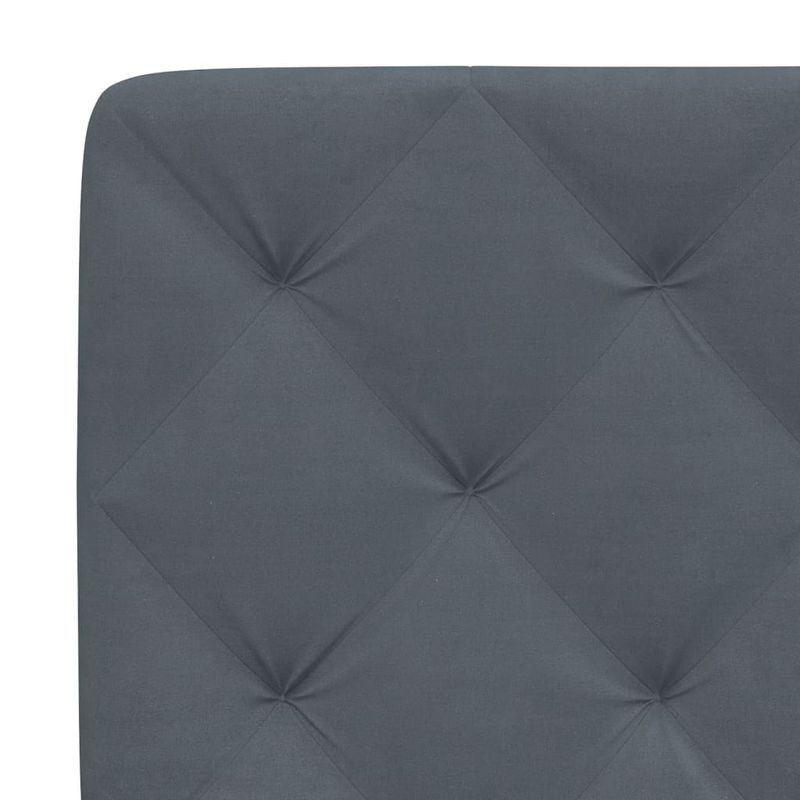 Casa si Gradina - Mobilier - Paturi si accesorii - Paturi - Pat cu saltea, gri inchis, 140x190 cm, catifea - Infinity.ro