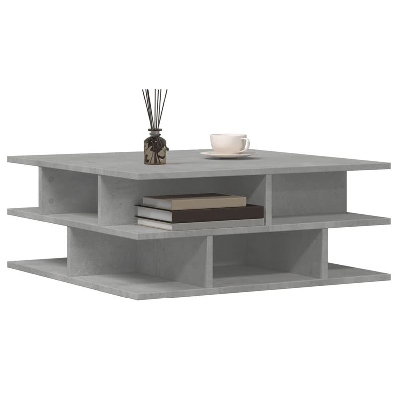 Casa si Gradina - Mobilier - Mese si birouri - Masute de cafea - Masa de cafea, gri beton, 70x70x29 cm, lemn compozit - Infinity.ro