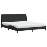 Casa si Gradina - Mobilier - Paturi si accesorii - Paturi - Pat cu saltea, negru, 180x200 cm, catifea - Infinity.ro
