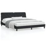 Casa si Gradina - Mobilier - Paturi si accesorii - Paturi - Pat cu saltea, negru, 180x200 cm, catifea - Infinity.ro