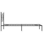 Casa si Gradina - Mobilier - Paturi si accesorii - Paturi - Cadru de pat metalic cu tablie, negru, 75x190 cm - Infinity.ro