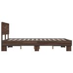Casa si Gradina - Mobilier - Paturi si accesorii - Paturi - Cadru de pat, stejar maro, 140x200 cm, lemn prelucrat si metal - Infinity.ro