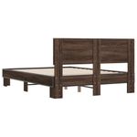 Casa si Gradina - Mobilier - Paturi si accesorii - Paturi - Cadru de pat, stejar maro, 140x200 cm, lemn prelucrat si metal - Infinity.ro