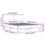 Casa si Gradina - Mobilier - Paturi si accesorii - Paturi - Cadru de pat, stejar maro, 140x200 cm, lemn prelucrat si metal - Infinity.ro