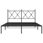 Casa si Gradina - Mobilier - Paturi si accesorii - Paturi - Cadru de pat metalic cu tablie, negru, 135x190 cm - Infinity.ro