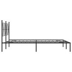 Casa si Gradina - Mobilier - Paturi si accesorii - Paturi - Cadru de pat metalic cu tablie, negru, 135x190 cm - Infinity.ro