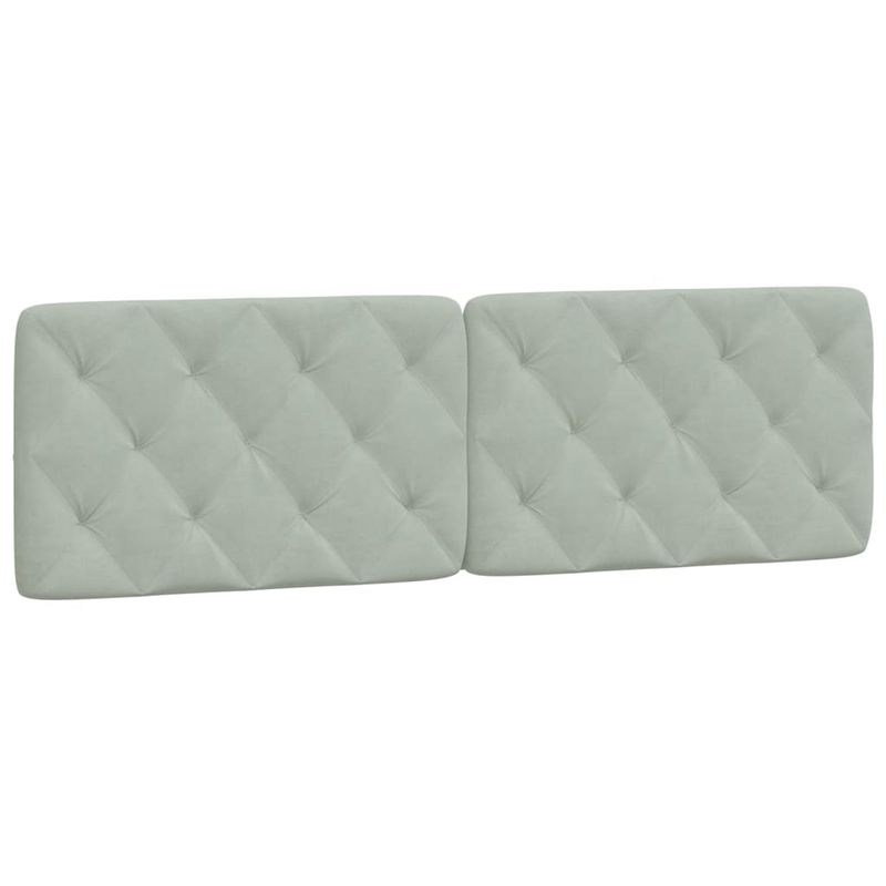 Casa si Gradina - Mobilier - Paturi si accesorii - Paturi - Pat cu saltea, gri deschis, 160x200 cm, catifea - Infinity.ro