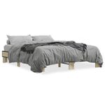 Casa si Gradina - Mobilier - Paturi si accesorii - Paturi - Cadru de pat, stejar sonoma, 150x200cm, lemn prelucrat si metal - Infinity.ro