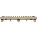 Casa si Gradina - Mobilier - Paturi si accesorii - Paturi - Cadru de pat, stejar sonoma, 150x200cm, lemn prelucrat si metal - Infinity.ro