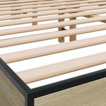 Casa si Gradina - Mobilier - Paturi si accesorii - Paturi - Cadru de pat, stejar sonoma, 150x200cm, lemn prelucrat si metal - Infinity.ro