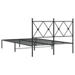 Casa si Gradina - Mobilier - Paturi si accesorii - Paturi - Cadru de pat metalic cu tablie, negru, 120x190 cm - Infinity.ro