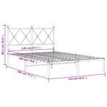 Casa si Gradina - Mobilier - Paturi si accesorii - Paturi - Cadru de pat metalic cu tablie, negru, 120x190 cm - Infinity.ro