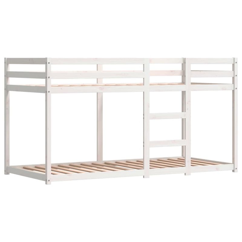 Casa si Gradina - Mobilier - Paturi si accesorii - Paturi - Pat supraetajat cu perdele, roz, 80x200 cm, lemn masiv pin - Infinity.ro
