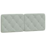 Casa si Gradina - Mobilier - Paturi si accesorii - Paturi - Pat cu saltea, gri deschis, 140x200 cm, catifea - Infinity.ro