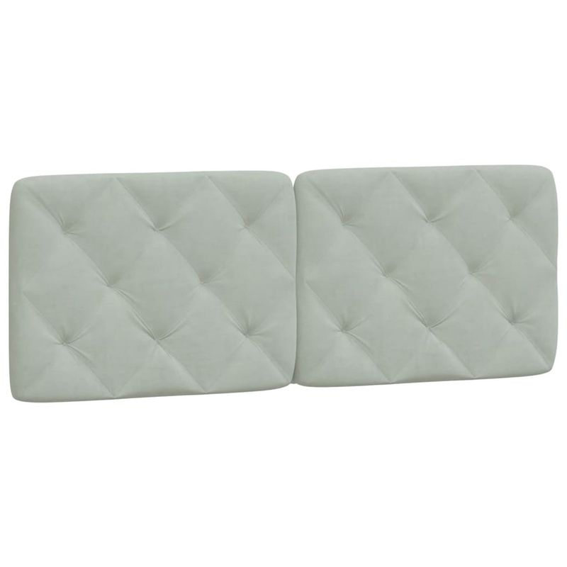 Casa si Gradina - Mobilier - Paturi si accesorii - Paturi - Pat cu saltea, gri deschis, 140x200 cm, catifea - Infinity.ro