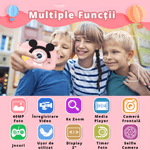 Jucarii, Copii si Bebe - Jucarii si jocuri - Jucarii & jocuri educative - Laptopuri, tablete si gadget-uri copii - Camera Foto Digitala pentru Copii, Roz, Functie Selfie, Jocuri Preinstalate, Rezistenta la Impact,Captura Video - Infinity.ro