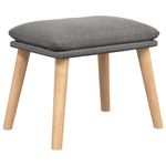 Casa si Gradina - Mobilier - Scaune si fotolii - Fotolii - Fotoliu de relaxare cu taburet, gri deschis, textil - Infinity.ro