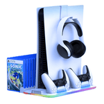 PC, gaming si accesorii - Gaming - Accesorii gaming - Accesorii console gaming - Stand racire incarcare vertical Ps5 OnXsmart®, 5 in 1 multifunctional, Incarcare dubla controllere, 15 Sloturi Jocuri - Infinity.ro