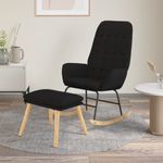 Casa si Gradina - Gradina si terasa - Balansoare si hamace - Balansoare - Scaun balansoar cu taburet, Negru, material textil, cantitate în pachet: 1, model cu suport de picioare - Infinity.ro