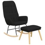 Casa si Gradina - Gradina si terasa - Balansoare si hamace - Balansoare - Scaun balansoar cu taburet, Negru, material textil, cantitate în pachet: 1, model cu suport de picioare - Infinity.ro