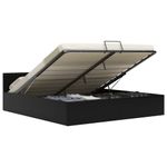 Casa si Gradina - Mobilier - Paturi si accesorii - Paturi - Cadru pat hidraulic cu lada LED negru 160x200cm piele ecologica - Infinity.ro