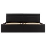 Casa si Gradina - Mobilier - Paturi si accesorii - Paturi - Cadru pat hidraulic cu lada LED negru 160x200cm piele ecologica - Infinity.ro