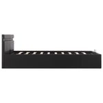 Casa si Gradina - Mobilier - Paturi si accesorii - Paturi - Cadru pat hidraulic cu lada LED negru 160x200cm piele ecologica - Infinity.ro