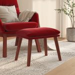 Casa si Gradina - Mobilier - Scaune si fotolii - Tabureti - Taburet, rosu vin, 45x29,5x35 cm, catifea - Infinity.ro