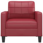 Casa si Gradina - Mobilier - Canapele si coltare - Canapele - Canapea de o persoana, rosu vin, 60 cm, piele ecologica - Infinity.ro