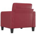 Casa si Gradina - Mobilier - Canapele si coltare - Canapele - Canapea de o persoana, rosu vin, 60 cm, piele ecologica - Infinity.ro