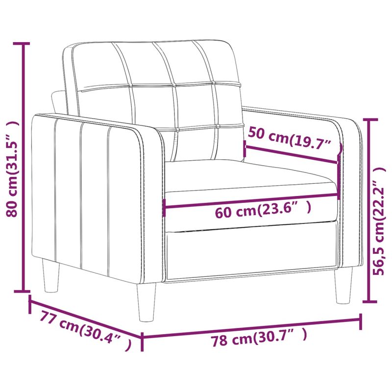 Casa si Gradina - Mobilier - Canapele si coltare - Canapele - Canapea de o persoana, rosu vin, 60 cm, piele ecologica - Infinity.ro