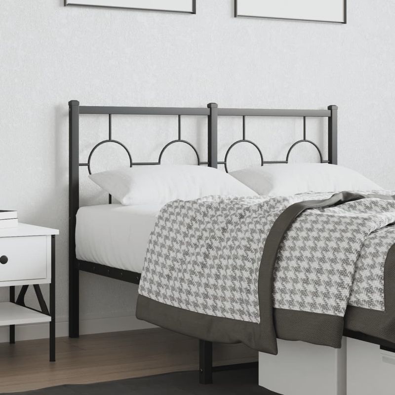 Casa si Gradina - Mobilier - Paturi si accesorii - Accesorii paturi - Tablie de pat metalica, negru, 120 cm - Infinity.ro