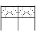 Casa si Gradina - Mobilier - Paturi si accesorii - Accesorii paturi - Tablie de pat metalica, negru, 120 cm - Infinity.ro
