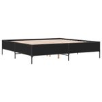Casa si Gradina - Mobilier - Paturi si accesorii - Paturi - Cadru de pat, negru, 200x200 cm, lemn prelucrat si metal - Infinity.ro